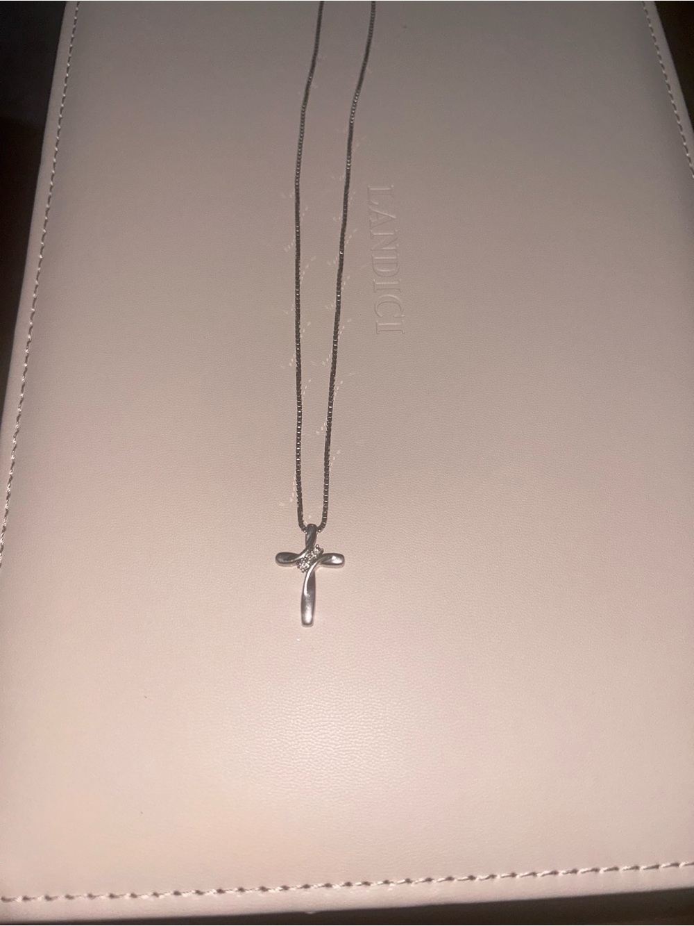 Sterling Silver Cross Pendant Necklace - Silver